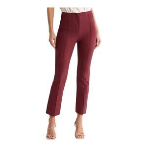 Veronica Beard Jaya stretch crop pants burgundy size 2